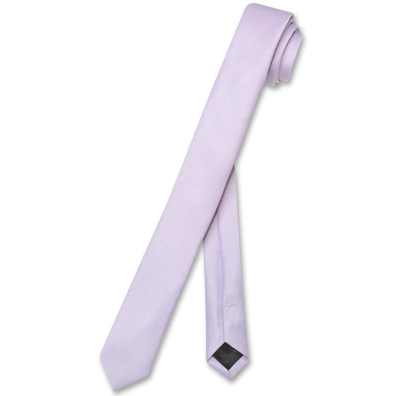 Vesuvio Napoli Narrow NeckTie Extra Skinny Lavender Purple Men's 1.5" Neck Tie